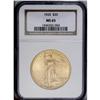 Image 1 : 1924 $20 MS65 NGC. Subtle peach color appears in patch 