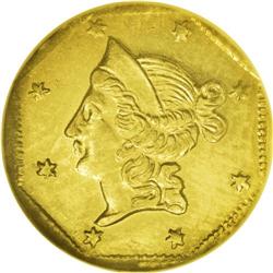 1853 $1 Liberty Octagonal 1 Dollar, BG-523, R.5, MS62