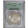Image 3 : 1879-CC S$1 MS64 PCGS. Clear CC. The devices are fully 
