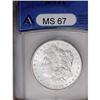 Image 1 : 1879-S S$1 MS67 ANACS. Wisps of hazy toning appear on 