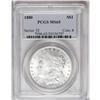 1880 S$1 MS65 PCGS. This specimen exhibits frosted sur 