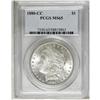 1880-CC S$1 MS65 PCGS. Thin, hazy toning appears on bo 