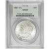 Image 1 : 1881-CC S$1 MS65 PCGS. A sharply struck Gem with avera 