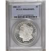 Image 1 : 1881-CC S$1 MS64 Deep Mirror Prooflike PCGS. A deeply 