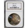 Image 3 : 1881-S S$1 MS66 S NGC. Each side of this toned Gem hav 