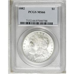 1882 S$1 MS66 PCGS. Solidly struck for this issue with 