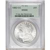 Image 1 : 1882-CC S$1 MS66 PCGS. With ample satiny luster and es 
