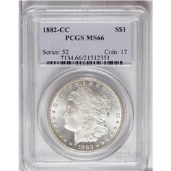 1882-CC S$1 MS66 PCGS. Well struck and highly lustrous 