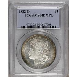 1882-O S$1 MS64 Deep Mirror Prooflike PCGS. The frosty 