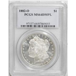 1882-O S$1 MS64 Deep Mirror Prooflike PCGS. A flashy a 