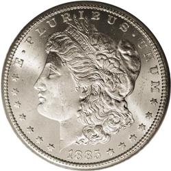 1885-CC S$1 MS66 PCGS. The majority of the Mint State 