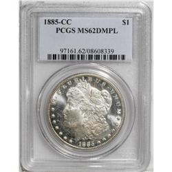 1885-CC S$1 MS62 Deep Mirror Prooflike PCGS. Although 