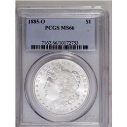 1885-O S$1 MS66 PCGS. A lovely and largely untoned Pre 