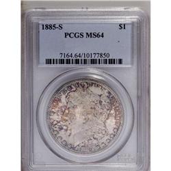 1885-S S$1 MS64 PCGS. Nicely struck for this issue wit 