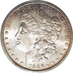 1886-O S$1 MS63 ANACS. This notorious semi-key is one 