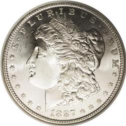 1887 S$1 MS67 S NGC. An incredible Superb Gem, nicely 