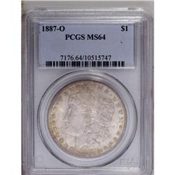 1887-O S$1 MS64 PCGS. A noticeable amount of honey-gol 