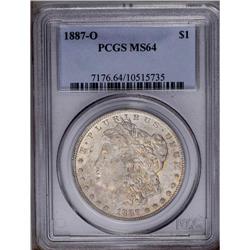 1887-O S$1 MS64 PCGS. Choice and quite lustrous with o 
