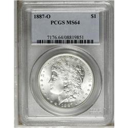 1887-O S$1 MS64 PCGS. Frosty and untoned, with bright 
