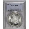Image 1 : 1887-S S$1 MS64 PCGS. A nicely struck near-Gem with tr 