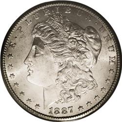 1887-S/S S$1 MS65 ANACS. VAM-2. A Top 100 Variety. The 