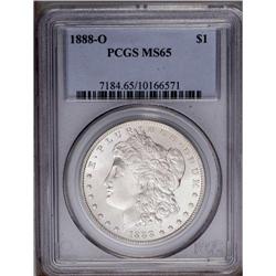 1888-O S$1 MS65 PCGS. This crisply struck and nearly u 