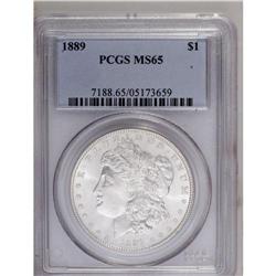 1889 S$1 MS65 PCGS. Nicely struck for this issue with 