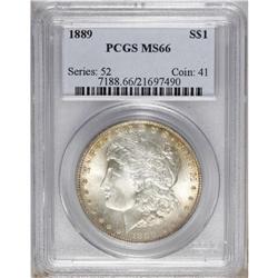 1889 S$1 MS66 PCGS. Highly attractive with hints of go 