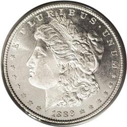 1889 S$1 MS65 Deep Mirror Prooflike PCGS. Although a c 