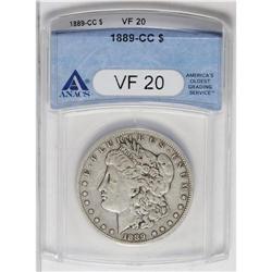 1889-CC S$1 VF20 ANACS. A charming pewter-gray piece w 