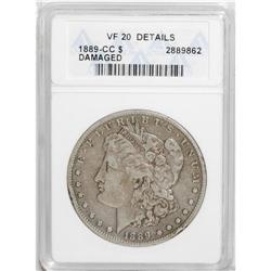 1889-CC S$1 --Damaged--ANACS. VF20 Details. A set of pi 