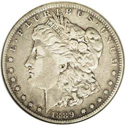 1889-CC S$1 XF40 ANACS. Pleasing gray-gold color is ev 