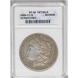 1889-CC S$1 --Scratched--ANACS. XF45 Details. A thin ve 