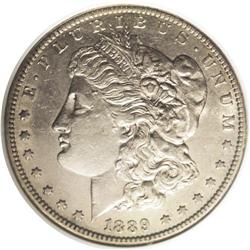 1889-CC S$1 --Cleaned--ANACS. AU53 Details. This rare d 