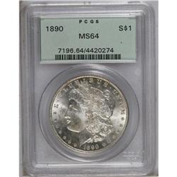 1890 S$1 MS64 PCGS. A lustrous and reasonably struck n 