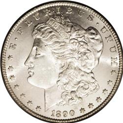 1890-CC S$1 Tail Bar MS63 PCGS. VAM-4. A Top 100 Varie 