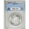 Image 1 : 1890-CC S$1 MS63 ANACS. A remarkable example with full 