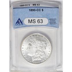 1890-CC S$1 MS63 ANACS. A lustrous and nicely struck e 