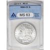 Image 1 : 1890-CC S$1 MS63 ANACS. A lustrous and nicely struck e 