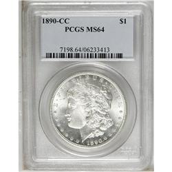 1890-CC S$1 MS64 PCGS. A well struck and highly lustro 