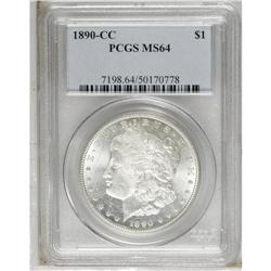 1890-CC S$1 MS64 PCGS. This attractive near-Gem reveal 