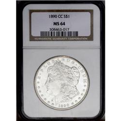 1890-CC S$1 MS64 NGC. Booming luster dominates this de 