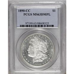 1890-CC S$1 MS63 Deep Mirror Prooflike PCGS. Intense a 