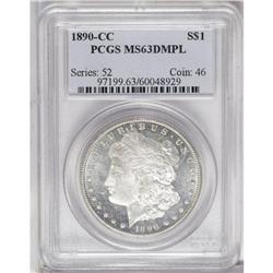 1890-CC S$1 MS63 Deep Mirror Prooflike PCGS. This bril 