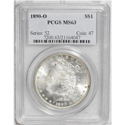 1890-O S$1 MS63 PCGS. Mostly brilliant with some scatt 