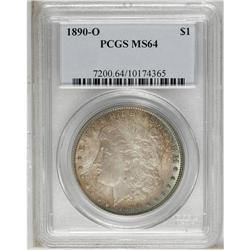 1890-O S$1 MS64 PCGS. A satiny and nicely struck near- 