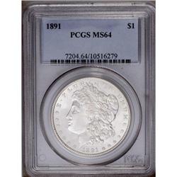 1891 S$1 MS64 PCGS. A well struck and untoned example 