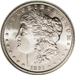 1891 S$1 MS66 NGC. The Morgan dollar specialist will b 