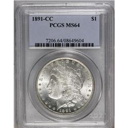 1891-CC S$1 MS64 PCGS. VAM-3. A Top 100 Variety. This 