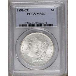 1891-CC S$1 MS64 PCGS. VAM-3. A Top 100 Variety. The " 
